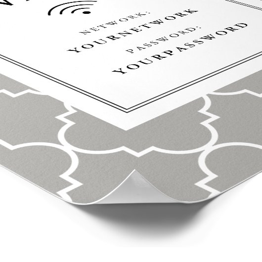 Wifi-Zeichen für QuatreFolie Poster (Ecke)