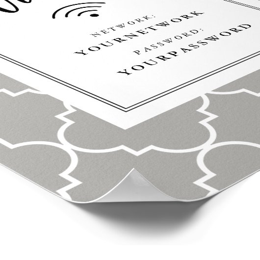 Wifi-Zeichen für QuatreFolie Poster (Ecke)