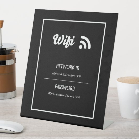 Wifi-Zeichen für Unternehmen oder AirBnB Sockelschild (In Situ)