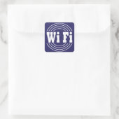 WiFi-Zeichen Quadratischer Aufkleber (Tasche)