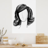 Wig Fashion Sketch Poster (Küche)
