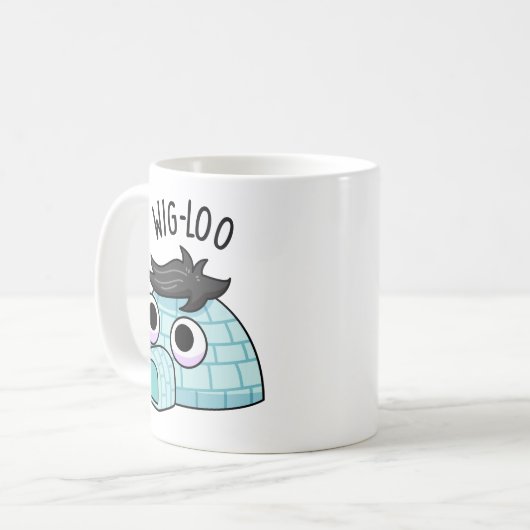 Wig-loo Funny Iglu Pun Kaffeetasse (Vorderseite Links)