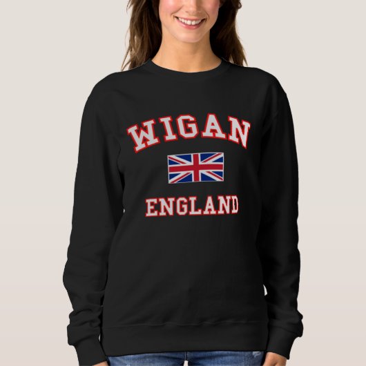 WIGAN British Flag Badge Sweatshirt (Vorderseite)