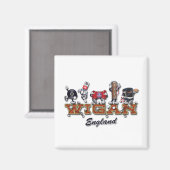 Wigan-Cartoon-Figuren Magnet (Vorderseite/Rückseite)