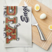 Wigan Cartooncharaktere Geschirrtuch (Viertel Falte)