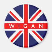 Wigan UK Flag Magnet (Vorne)