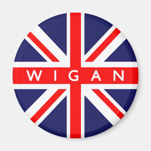 Wigan UK Flag Magnet (Vorne)