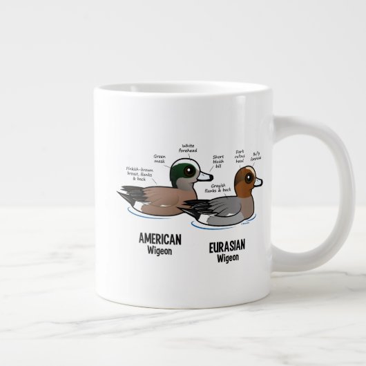 Wigeon gegen Wigeon Jumbo-Tasse (Rechts)