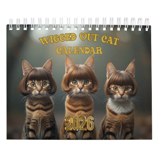 Wigged out Cat Kalender (Titelbild)