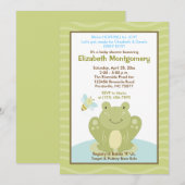 Wiggle Frog and Bug Baby Shower Einladung (Vorne/Hinten)