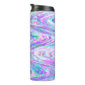 Wiggle glitch Zeilen farbig lila Thermosbecher (Nach rechts gedreht)