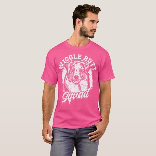 Wiggle Hintern Squad - Hund T-Shirt (Vorne ganz)