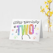 Wiggle n Giggle Fun 2. Geburtstags Grußkarte Karte (Gelbe Blume)