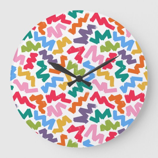 Wiggle wiggle contemporary clock große wanduhr (Vorderseite)