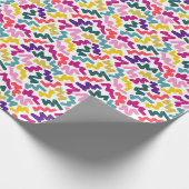  ‘wiggle wiggle’ retro multicolour matte gift geschenkpapier (Ecke)