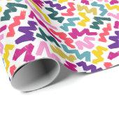  ‘wiggle wiggle’ retro multicolour matte gift geschenkpapier (Rolleneckpunkt)