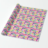 „Wiggle Wiggle“-retro-multifarbiges mattes Geschen Geschenkpapier (Ungerollt)