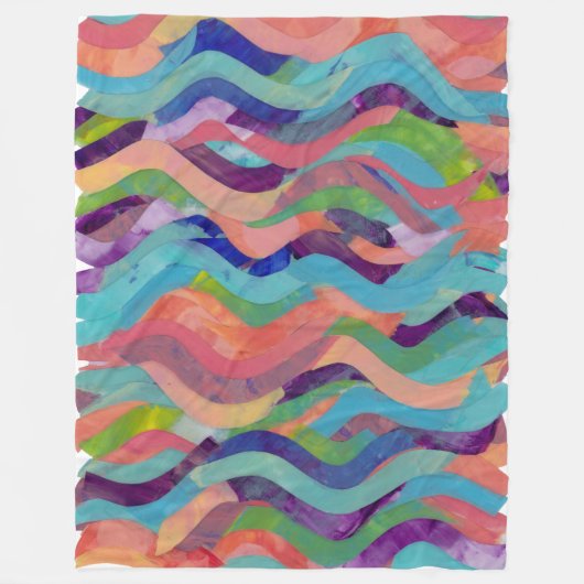 Wiggles und Wellen Fleecedecke (Vorderseite)