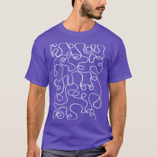 Wiggly Line Design T-Shirt
