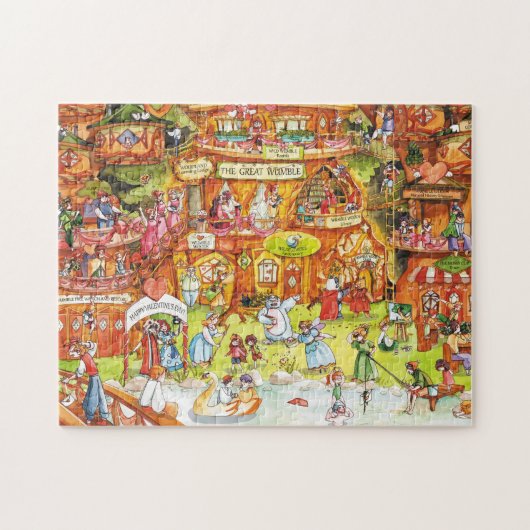 Wiggly Wobbly Wumble Woods Valentinstag Puzzle (Horizontal)