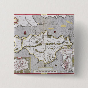 Wight-Insel, graviert von Jodocus Hondius Button