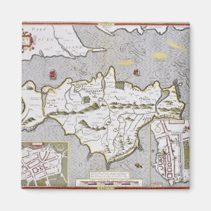 Wight-Insel, graviert von Jodocus Hondius Magnet