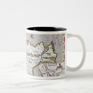 Wight-Insel, graviert von Jodocus Hondius Zweifarbige Tasse