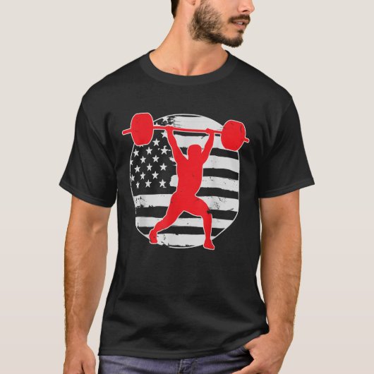 Wightfting Gym American USA Flag 4. Juli Vi T-Shirt (Vorderseite)