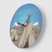 Wigwam-teepee Große Wanduhr (Winkel)