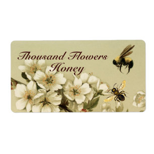 WIHITE SPRING BLUMEN UND HONEY BIE, BEEKEEPER