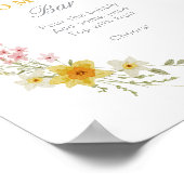 Wiilflower Mama-osa Bar Floral Bow Babydusche Poster (Ecke)