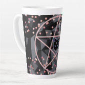WiizyHexenzauberhexe Kosmische Katze Pentagramm Ma Milchtasse (Linke Ecke)