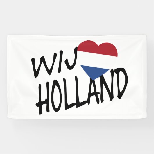 Wij Heartflag Holland bk on wt bncnt Banner (Horizontal)