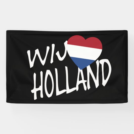 Wij Heartflag Holland wt auf bk bncnt Banner (Horizontal)