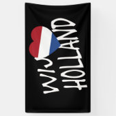 Wij Heartflag Holland wt auf bk bncnt Banner (Vertikal)