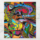 Wijn Happy-Art Weinetikett (Einzelnes Label)