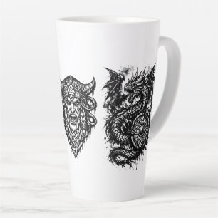 Wiking, Drache und Schildmaid – nordische mythisch Milchtasse