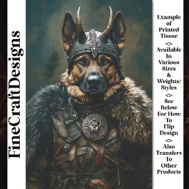 Wiking German Shepherd Dog Warrior BS2 Decoupage Seidenpapier