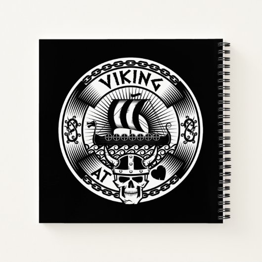Wiking im Herzen Notizblock (Rückseite)