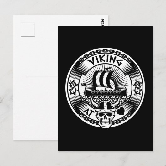 Wiking im Herzen Postkarte (Vorne/Hinten)
