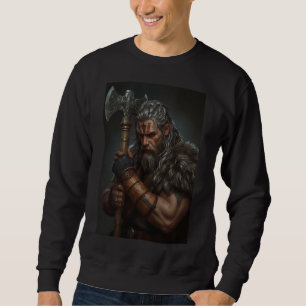 Wiking-Krieger mit Stammeskriegsbemalung – Wilder Sweatshirt