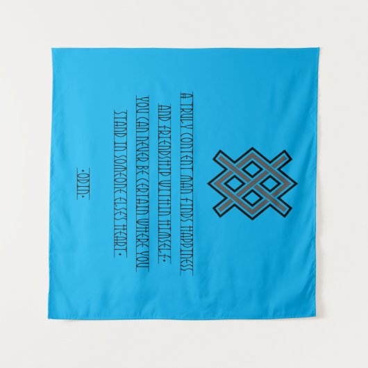 Wiking Odin Old Norse Quote Banner Tapestlatt Wandteppich (Vorderseite (Horizontal))