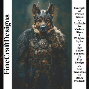 Wiking Schäferhund Krieger BS1 Decoupage Seidenpapier
