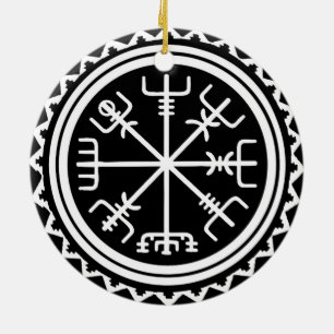 Wiking Vegvisir Kompass Keramik Ornament