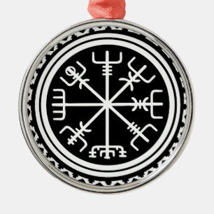 Wiking Vegvisir Kompass Ornament Aus Metall