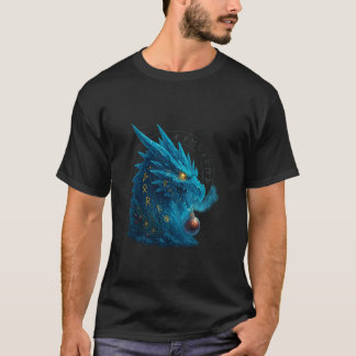 Wiking Weihnachten Eis Drachenkopf Design T-Shirt