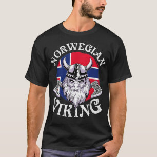 Wiking Witzig Norwegen Flagge Wikinger T-Shirt