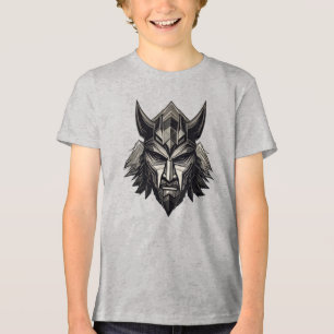 Wiking-Wolf-Krieger – Luxuriöses nordisches Masken Tri-Blend Shirt