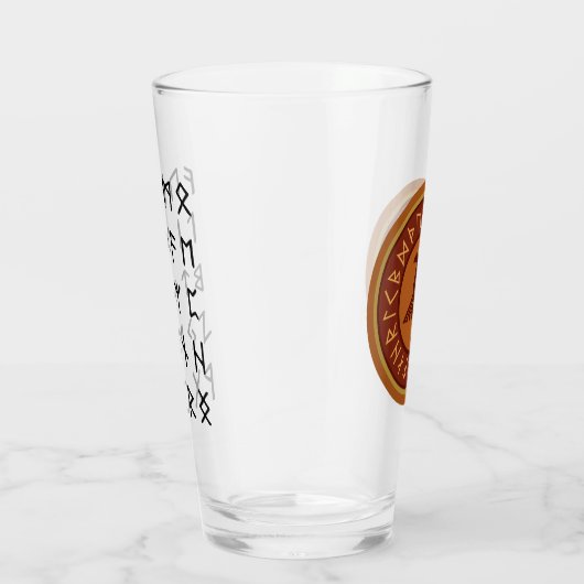 Wikinger-Abzeichen und -runen Glas (Rechts)