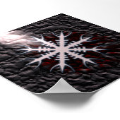 Wikinger Amulett Aegishjalmur viking amulet charme Poster (Ecke)